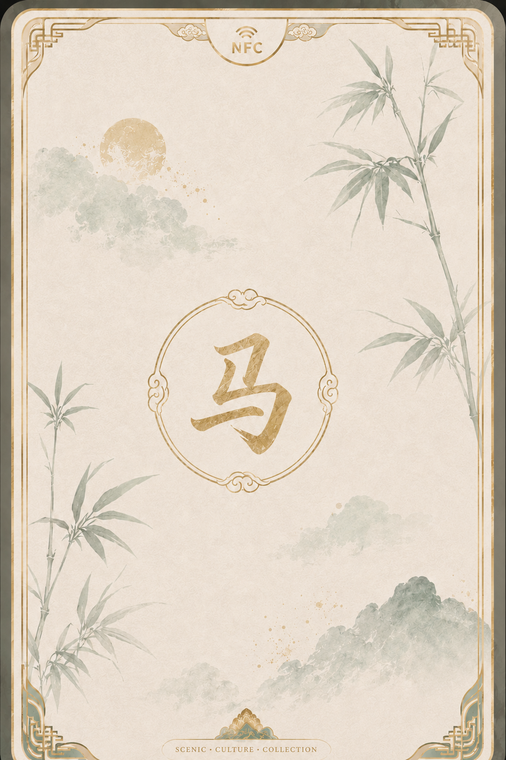 竹风灵马 NFC 收藏卡卡背