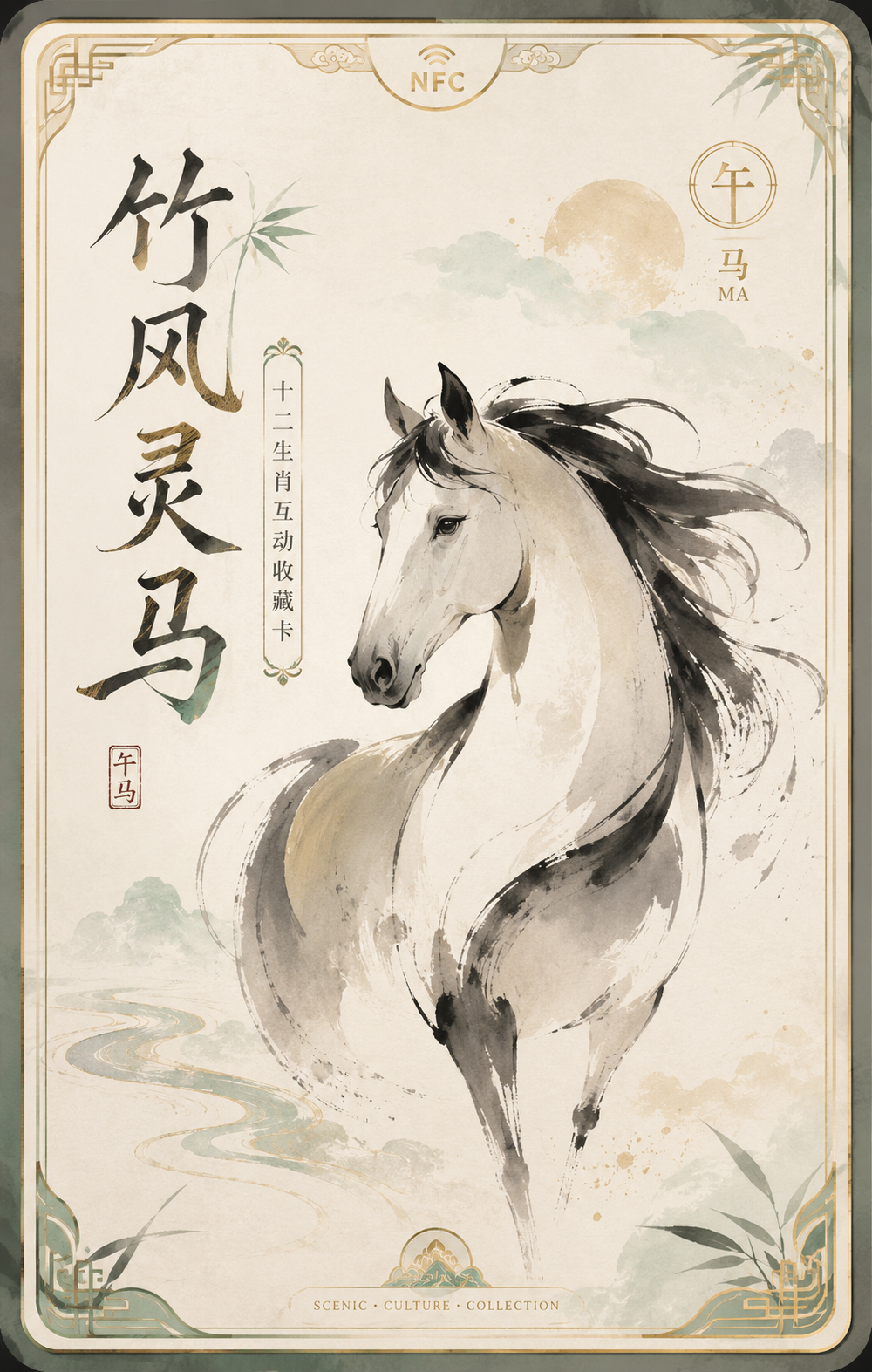 竹风灵马 NFC 收藏卡正面